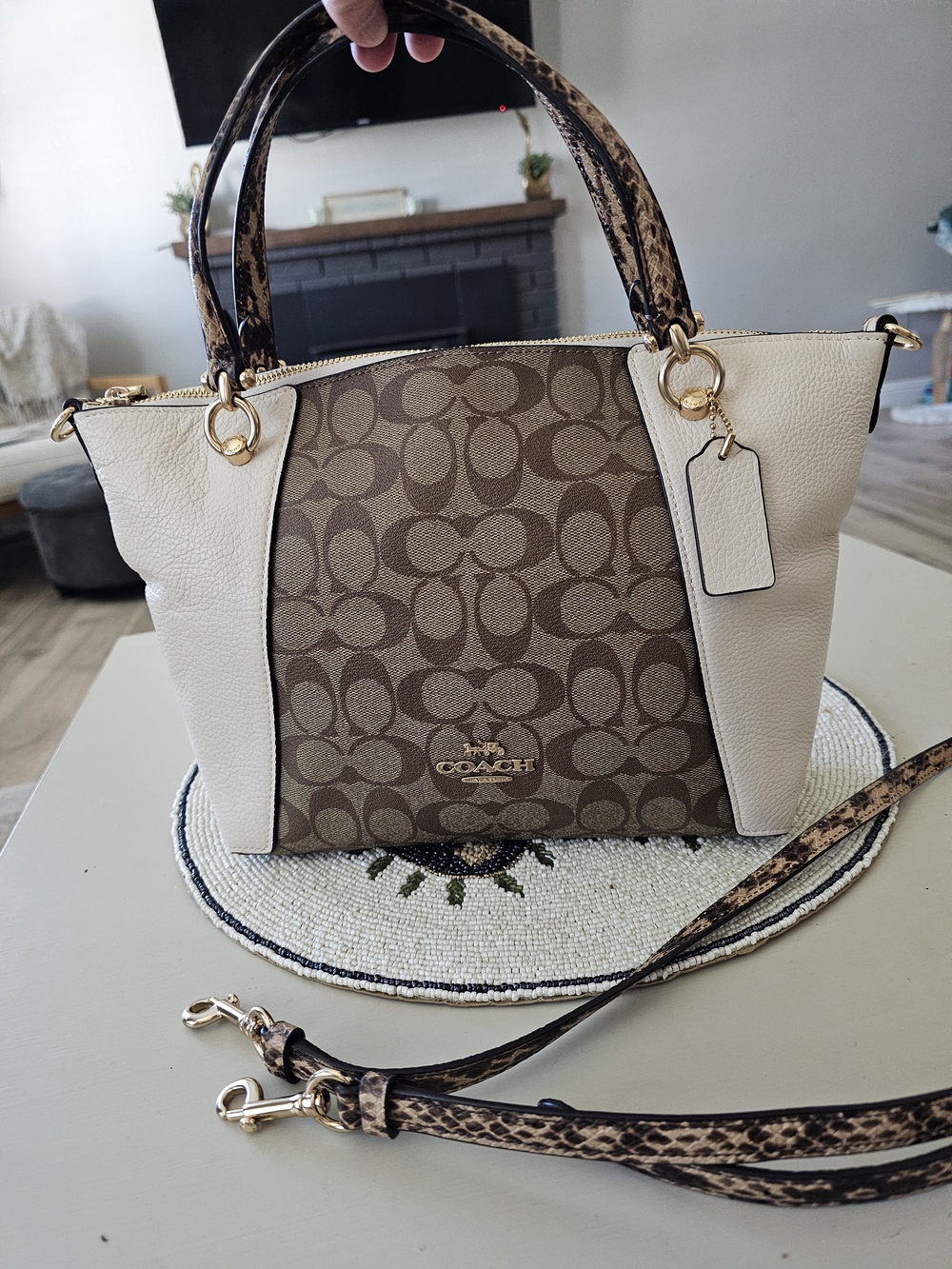 Coach Kacey Satchel In Signature Brown Canvas And Leather - Picture 3 of 13